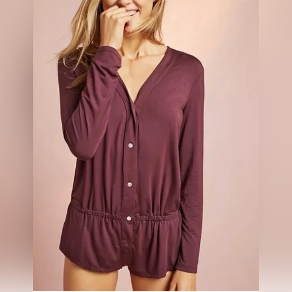 Eberjey Lila Long Sleeve Romper